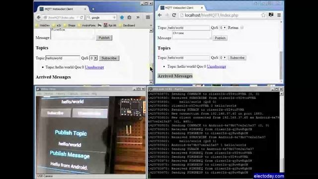 Raspberry Pi websockets MQTT and ESP8266 Native MQTT client. смотреть онлайн