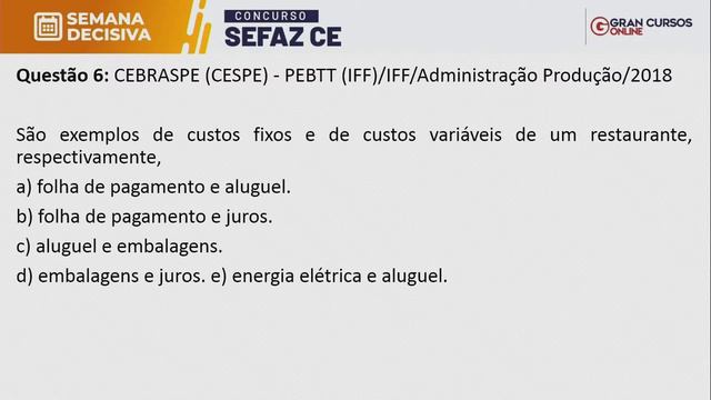 Semana Decisiva: Concurso Sefaz CE – Contabilidade Geral e de Custos com Egbert Buarque смотреть онлайн