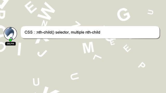 CSS : :nth-child() selector, multiple nth-child смотреть онлайн