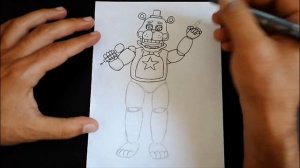 COMO DIBUJAR A ROCKSTAR FREDDY DE FNAF | FÁCIL | PASO A PASO | how to draw rockstar freddy | CunsAr