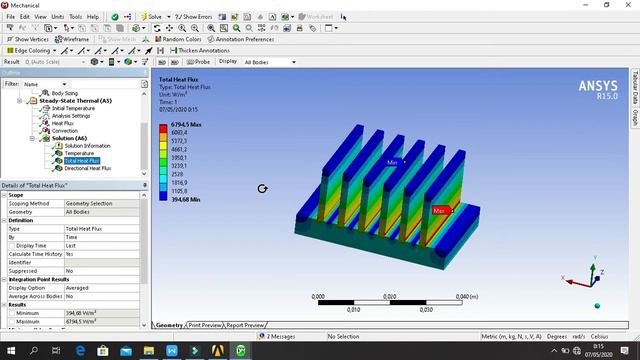 Ansys Workbench Tutorial Part 3 - Heatsink #ANSYS