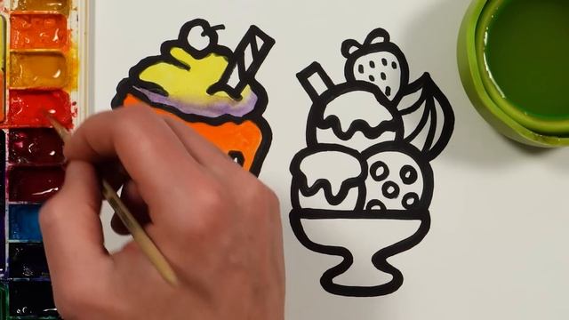 Rainbow Clouds Drawing, Painting & Coloring For Kids, Toddlers | Come & Draw With Me