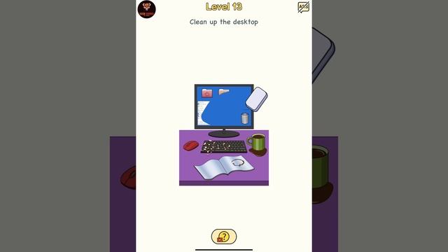 Brain Dop Erase One Part: Clean Up The Desktop Gameplay Walkthrough #Shorts смотреть онлайн