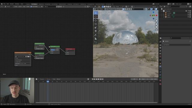 Change the background of HDRI lighting - Blender Tutorial смотреть онлайн