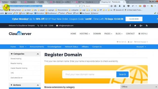 How to Set Domain Search Section Integrate with WHMCS at "VirtuSky WordPress Theme" смотреть онлайн