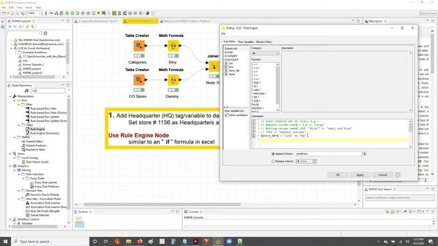 Knime: the Excel equivalent of the IF function / statements using the Rule Engine Node смотреть онлайн