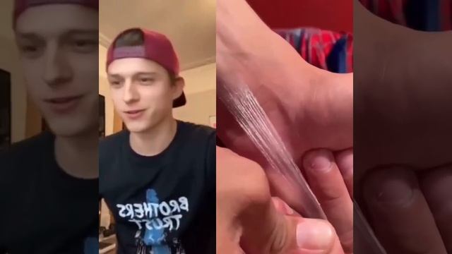 Tom Holland react to spider Web Shooter?? смотреть онлайн