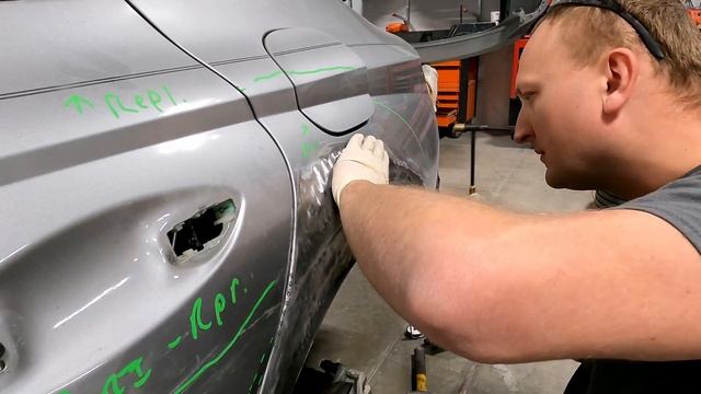 Hyundai Sonata 2021 Ремонт заднего крыла. Quarter panel repair смотреть онлайн