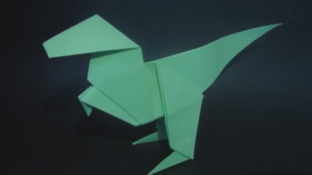 Как сделать динозавра из бумаги. Оригами Тираннозавр.mp4 смотреть онлайн