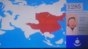 история монгольской империи на карте (1206-1368)