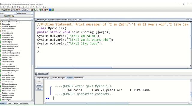 Basic Java--backslash t смотреть онлайн
