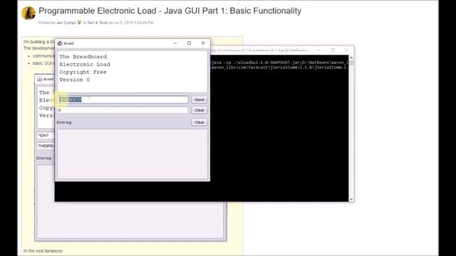 Programmable Electronic Load - Java GUI pt.1: initial functionality смотреть онлайн