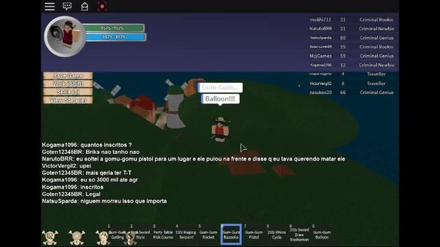 Roblox One Piece Golden Age - All Gum Attacks смотреть онлайн