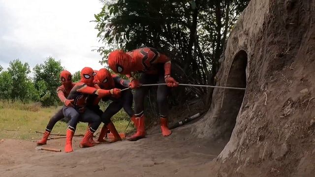 5 Brave Spider Man and Smart Pitbull Confront Giant Snake and Monster King Kong Save The Girl смотреть онлайн