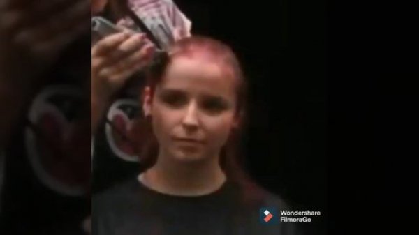 Red Hair Gilr Head Shave - New. Beautiful Girl New Headshave.Ladies Head shave 2021