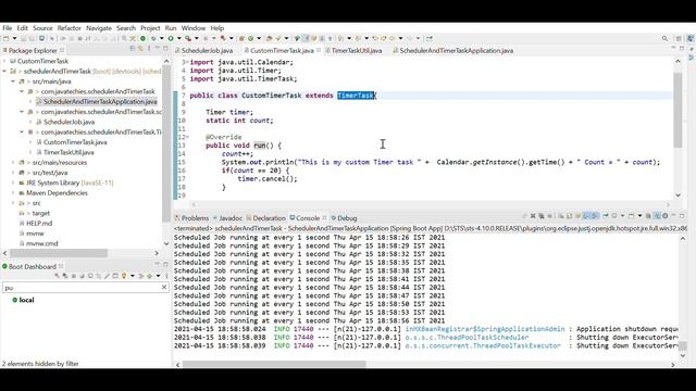 Spring boot Scheduler and Timer Task Tutorial | Live code Demo смотреть онлайн
