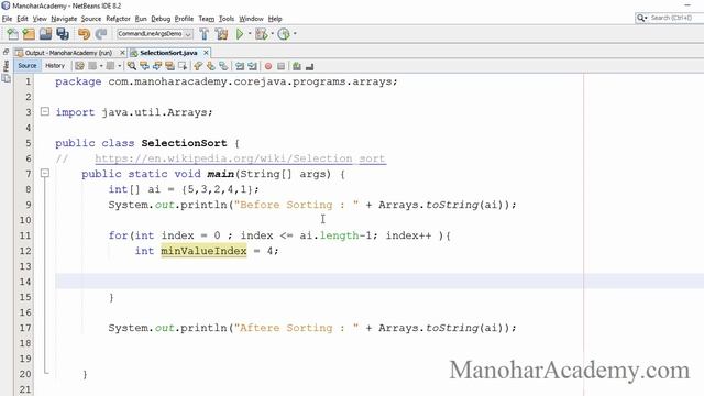 Java Selection Sort (manohar academy) смотреть онлайн