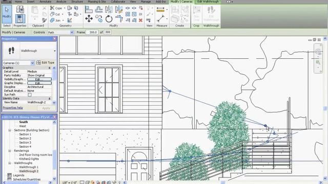 Revit Architecture "Walk Through" Part 3, Modifying the Vertical Parameters Stairs смотреть онлайн