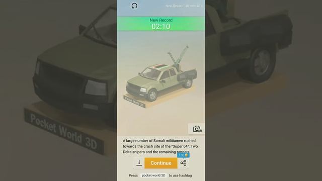 POCKET WORLD 3D. HISTORICAL EVENTS THE FALLING OF THE BLACK HAWK PART 67 Walkthrough VIP смотреть онлайн