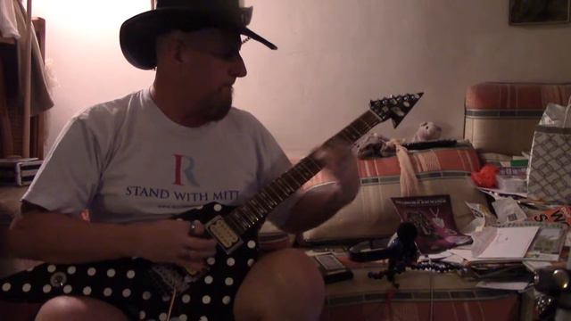 Randy Rhoads Flying V Custom & ME playing along to drum tracks.... смотреть онлайн