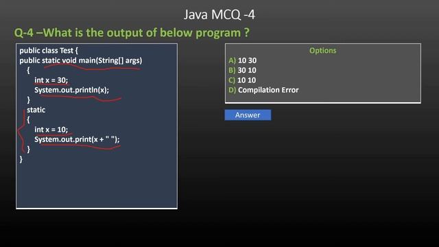 Java MCQ-4 Java static based question answer - 4 смотреть онлайн