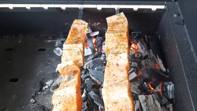Вкусная семга на гриле Gratar