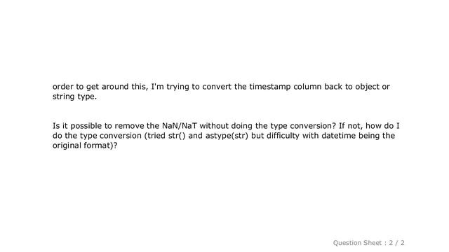 Pandas : Remove dtype datetime NaT смотреть онлайн