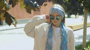 Шарф шелковый (крепдешин), "Рассказ о странствиях”, вид 61