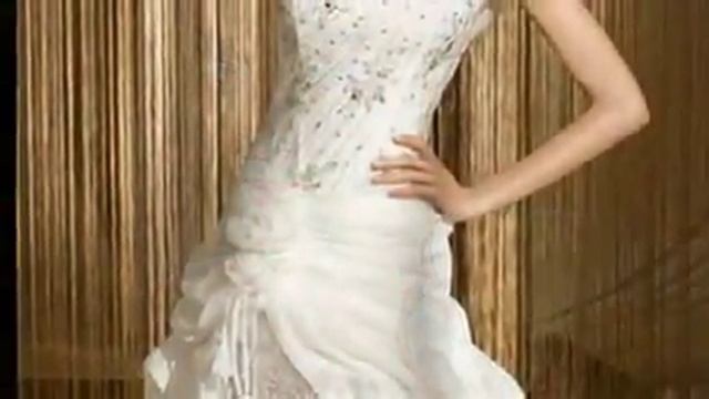Короткое свадебное платье со шлейфом смотреть онлайн