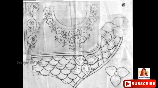 Tracing paper designs | Embroidery designs | Neck Designs | Aari Maggam #Blouse Designs смотреть онлайн