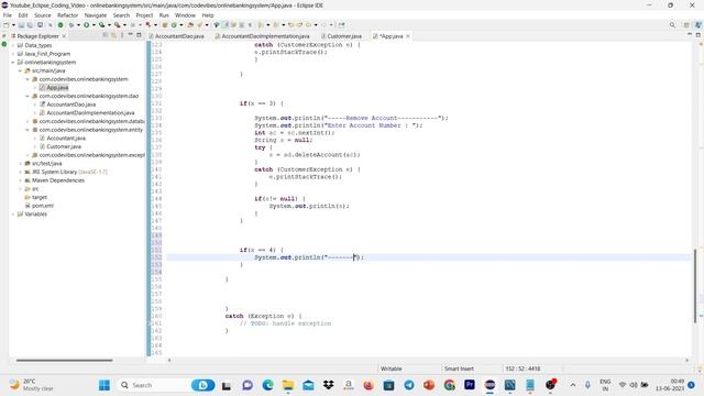 Online Banking System Part 6 Console Based Project in Java VIEW PARTICULAR ACCOUNT DETAILS смотреть онлайн
