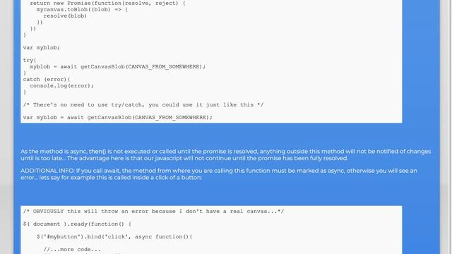 access blob value outside of canvas.ToBlob() async function смотреть онлайн
