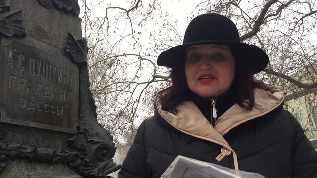 Одесса авторские стихи у памятника А.С.Пушкина в Одессе на Приморском бульваре. смотреть онлайн