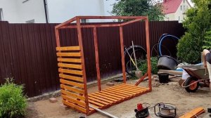 Как сделать дровник из дерева своими руками. Дровник для дачи.