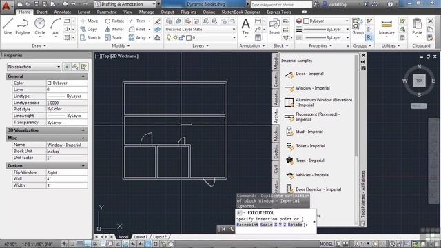 Advanced AutoCAD 2014 Tutorial | Implementing Dynamic Blocks In Your Drawing смотреть онлайн