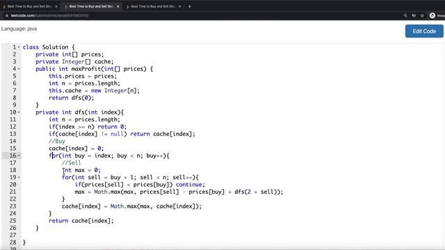 [Java] Leetcode 309. Best Time to Buy and Sell Stock with Cooldown [DP Min/Max Path to Target #9] смотреть онлайн