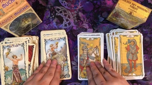 Tarot Mucha vs Golden Art Nouveau Tarot смотреть онлайн