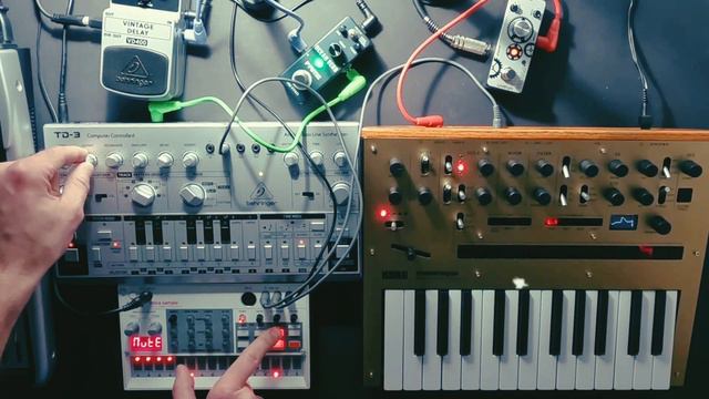 Deep Techno Acid Jam with Volca Sample + Korg Monologue + FL Studio смотреть онлайн