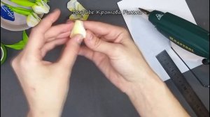 Брошь к 9 мая с тюльпанами, мини тюльпаны из фоамирана без молдов и шаблонов, брошь на 9 мая!!!