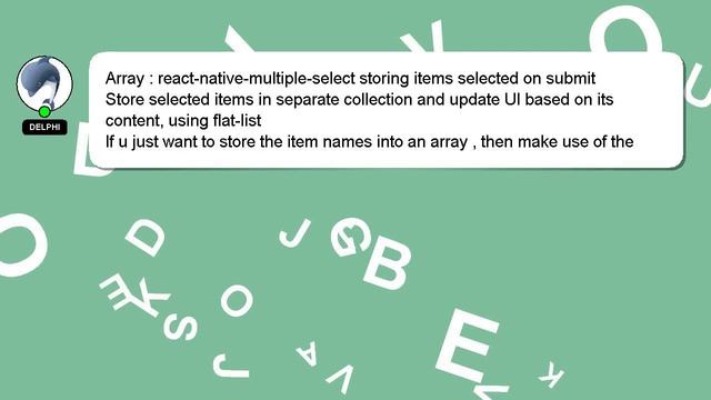 Array : react-native-multiple-select storing items selected on submit смотреть онлайн
