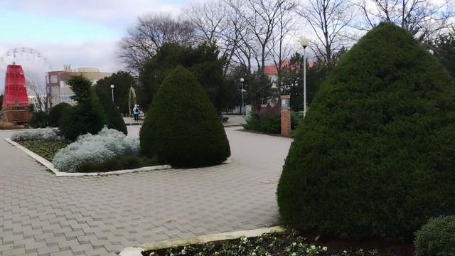 Анапа 20.01.2024. Прогулка по набережной и парку #анапа #море смотреть онлайн