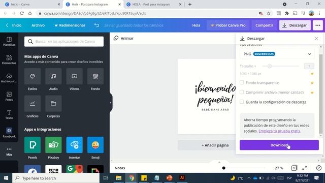 Curso CANVA: #10 Descargar y compartir смотреть онлайн