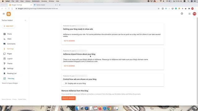 GOOGLE ADSENSE APPROVAL For Blogger blogspot.com Website In New Interface 2020 | Techno Vedant смотреть онлайн