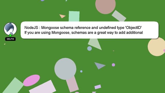 NodeJS : Mongoose schema reference and undefined type 'ObjectID' смотреть онлайн