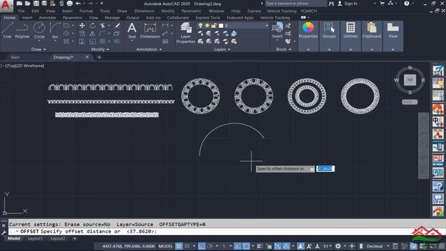 How to distribute patterns inside the Circular and curved spaces in AutoCAD using a powerful plugin смотреть онлайн