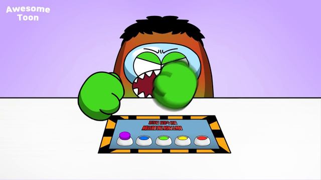 FOOD OF THE SAME COLORS CHALLENGE Among Us Push Pop it - Mukbang Animation смотреть онлайн