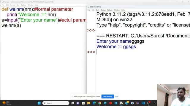 PYTHON | FUNCTION | USER DEFINED | RETURN | FUNCTION CALL смотреть онлайн