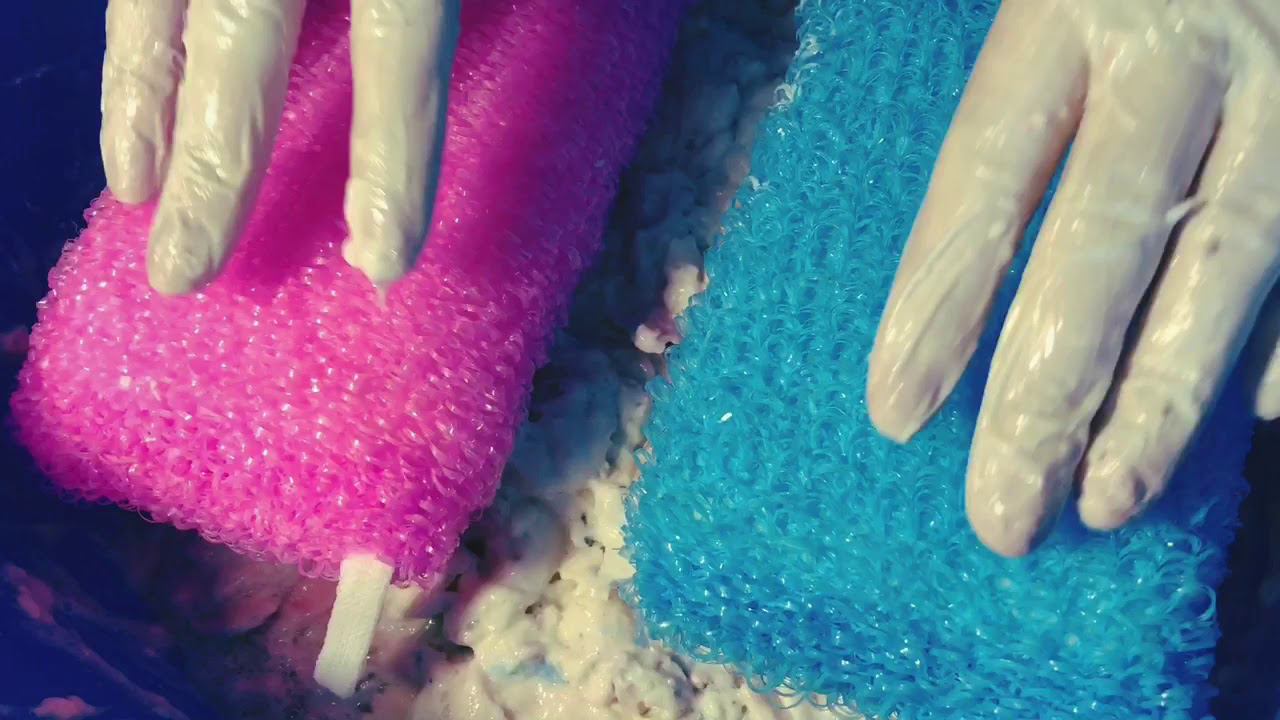 ASMR Mushy Soap And SpongeASMR размокшее мыло и губки