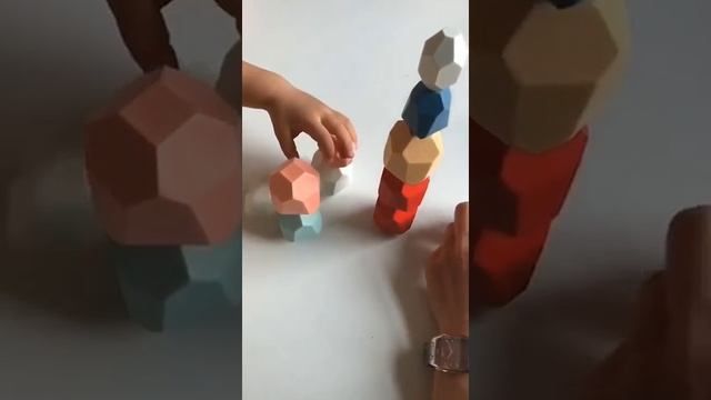 Деревянные строительные блоки, игрушки, цвет бука, дерево, камень jinga, детская игра для укладки, смотреть онлайн