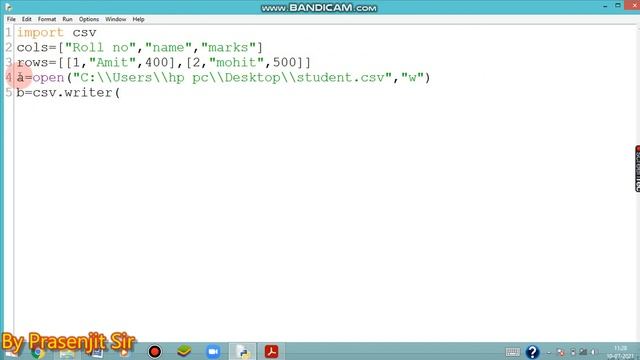 CSV file Creation in Python Programming ||Part-4 смотреть онлайн